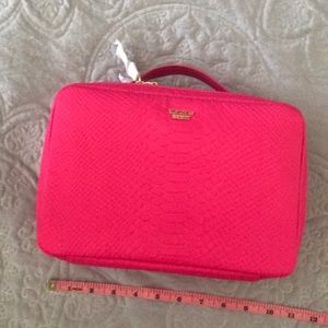 NWOT Hot Pink Python Snake Pattern VS 4-pc bag set
